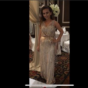 adrianna papell sequin dress size 2